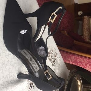 Amanda Smith Black T-strap Heels